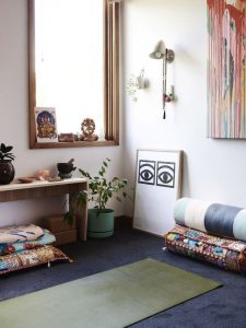 inspiration for creating a yoga space at home